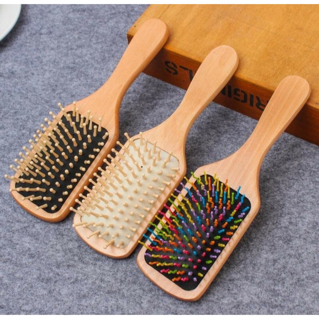 UNNISO- Wooden Bamboo Comb Hair Sisir Kayu Premium SK01