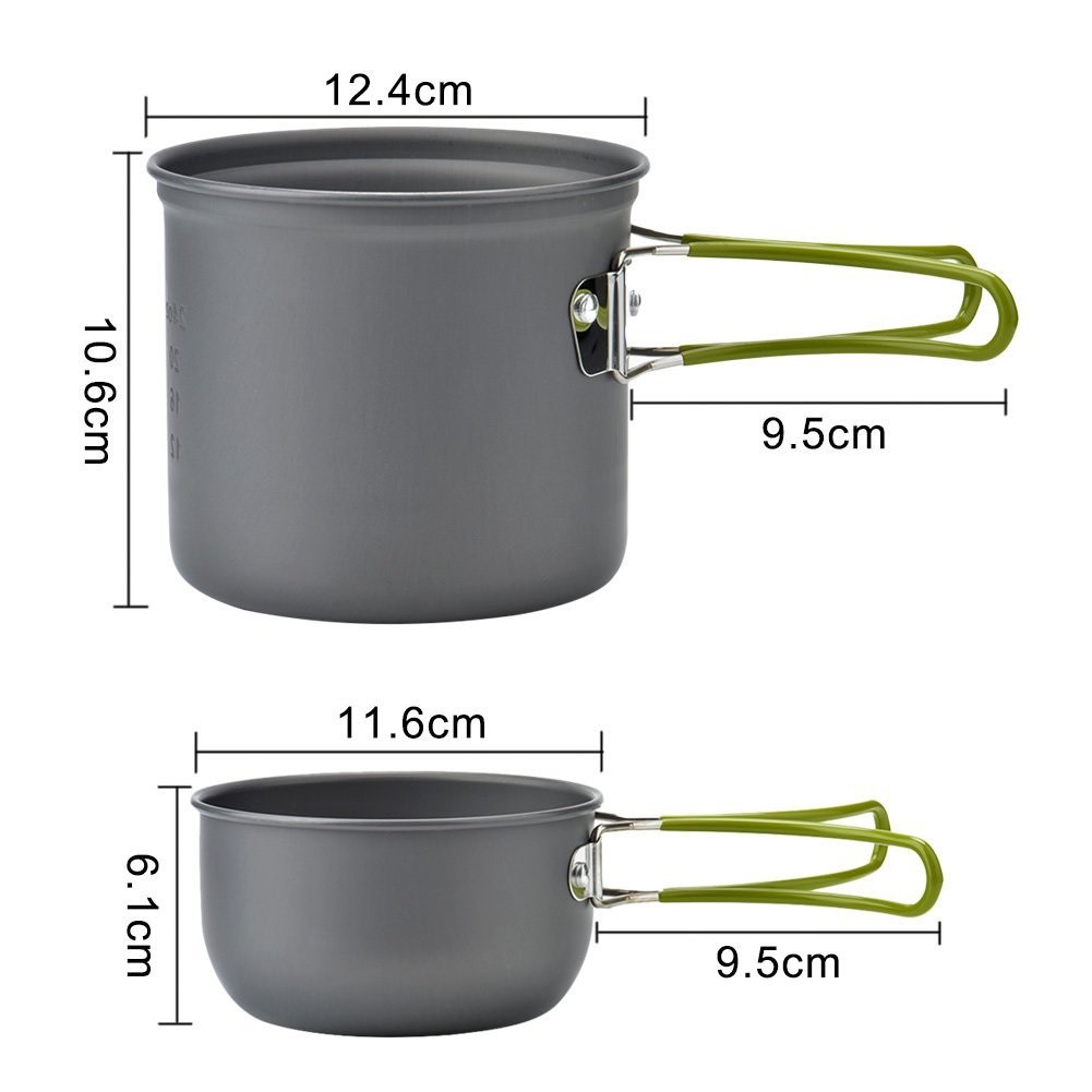 DS-101 - Outdoor Camping Cooking Tableware Pot Pan Set for 2 Persons - Panci Masak untuk Camping