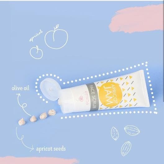 Emina Apricot Jam Face Scrub Ekstrak Alpukat 60ml - Pembersih Wajah