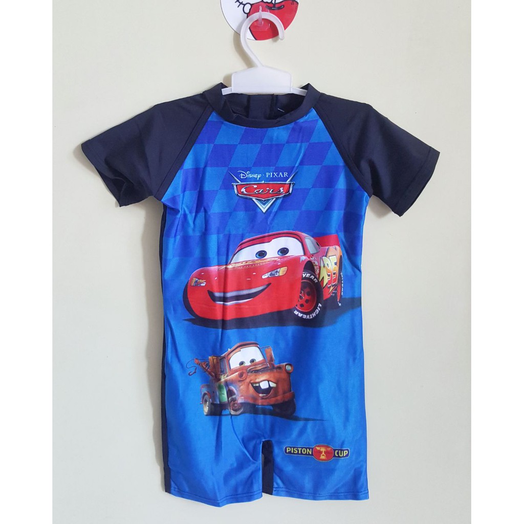 Baju Renang Disney Cars Lightning Anak Laki-laki [A14] umur 2 3 4 5 6 7 8 Tahun