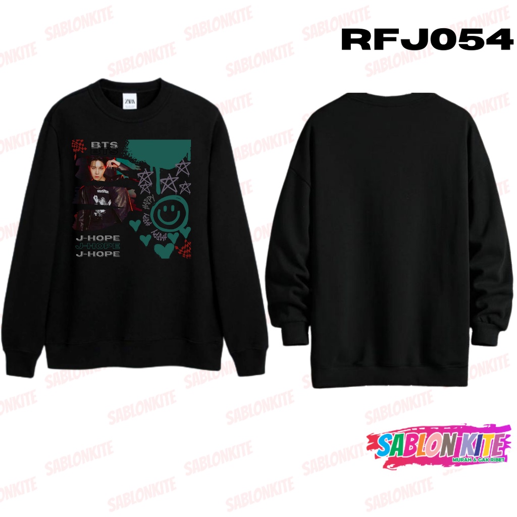 MURAH!!! HOODIE SWEATER KPOP JHOPE SMILEY PAINT RFJ054