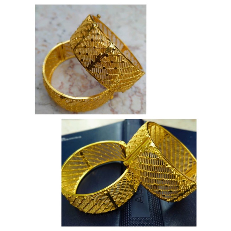 Gelang india model dubai bahan perak tidak luntur asli india