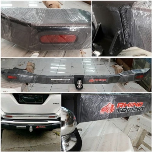 Promo Tanduk Belakang Innova All New Grand OLD Towing Bar Rhino Bumper Guard With Reflektor Bahan Be