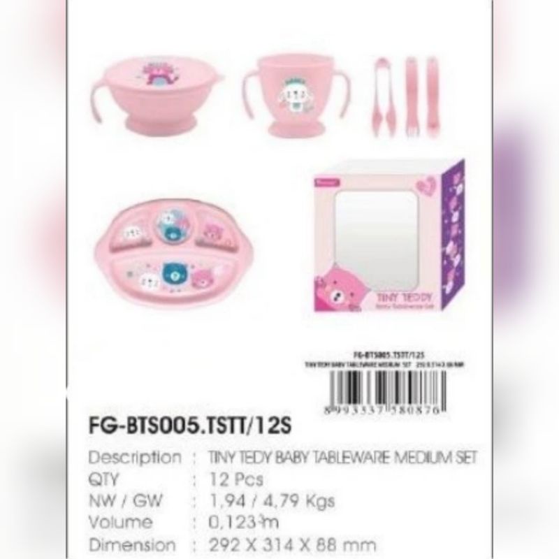 TECHNOPLAST Tableware Medium Paket Set Alat Makan FG-BTS005
