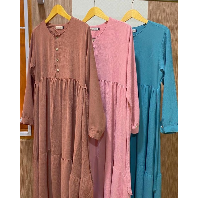 Mika gamis cey crincle gamis maxi   size XS-xxxl