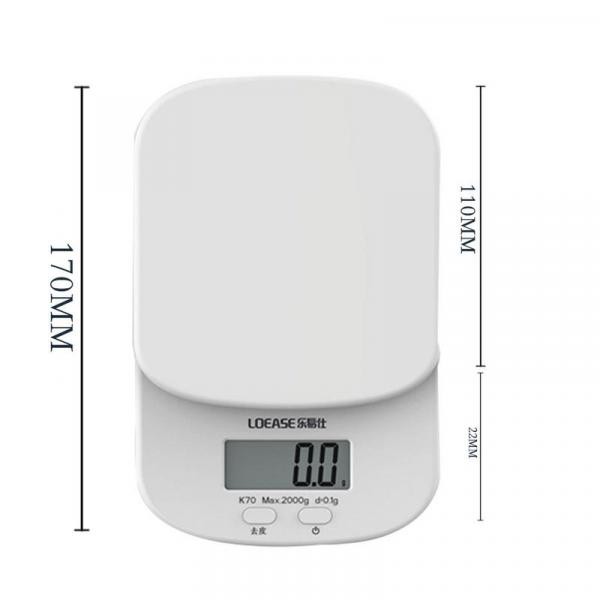 Timbangan Dapur Mini Digital Scale 2000g 0.1g - K70a - White--Taffware