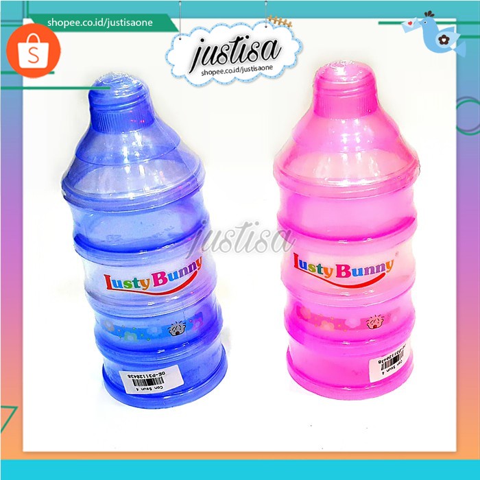 Promo !! LUSTY BUNNY-CONTAINER SUSUN 4 TEMPAT PENYIMPANAN SUSU BAYI