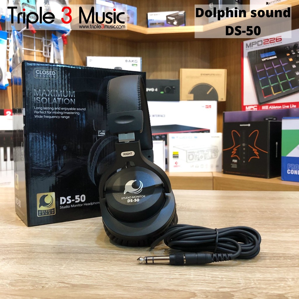 Dolphin Sound ISK DS50 DS-50 Headphone monitor Flat Closed