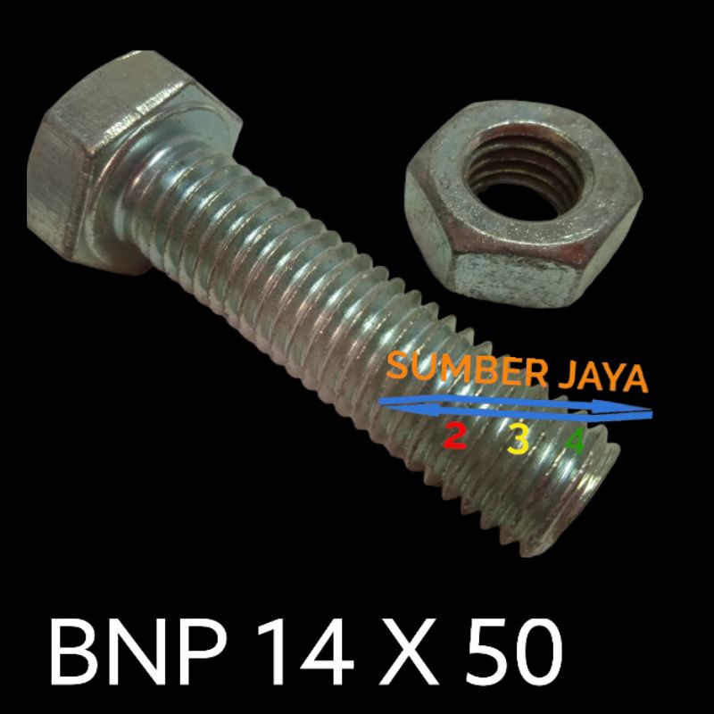 MUR BAUT BMP 14 X 50 / BNP 14 X 50 ISI 5 PCS TERMURAH