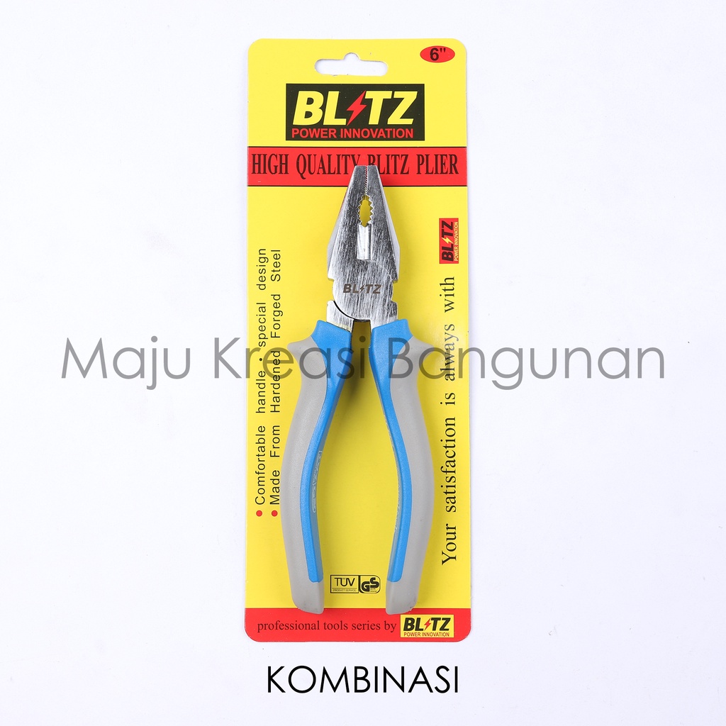 Tang Kombinasi Lancip Potong Gunting Buaya Kabel Cucut Jepit 6&quot; Inch Inci 6Inch 6Inci Blitz