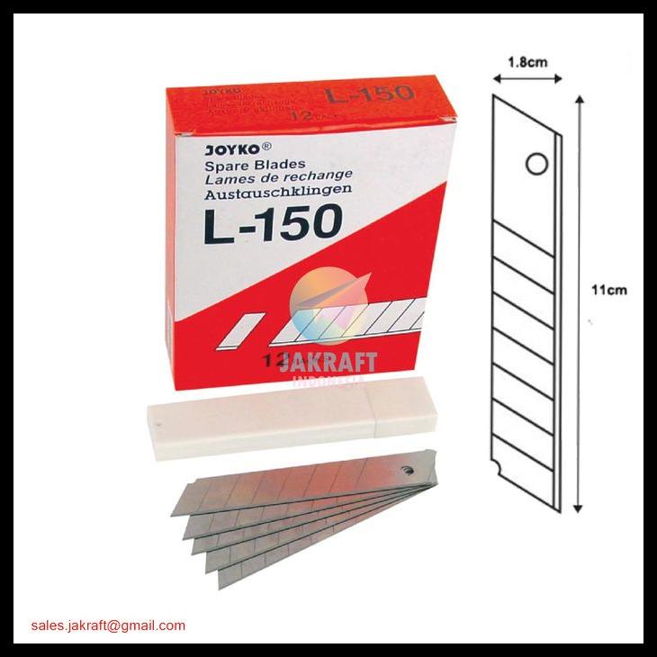 

Isi Refill Pisau Cutter Blade Besar Joyko Kenko L-150 Super Tajam Kode 1276