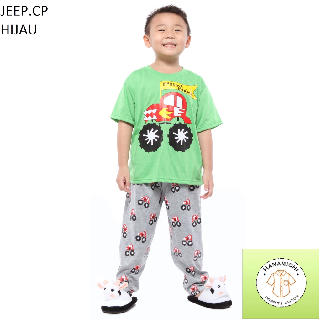 Hanamichi JEEP.CP Baju Tidur Anak Lengan Pendek