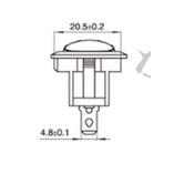 100pcs Tombol Power Switch Alat Kikir Lubang 20mm. 3 Pin 3 Pin