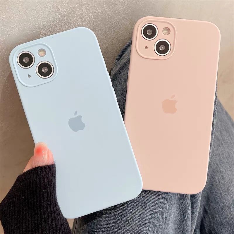 Silicone Rubber 1:1 Iphone 13 Promax 13 Pro 13 13 Mini Soft Silicone Case Rubber Anti Noda Kualitas Original + Protector Camera