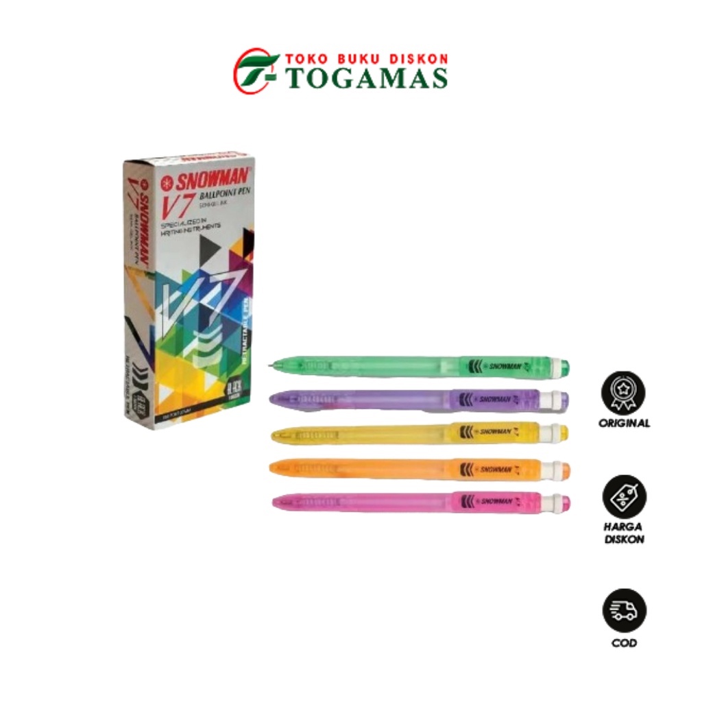

BEST SELLER !! BALLPEN BOLPOINT V-7 GEL 0.7MM SNOWMAN