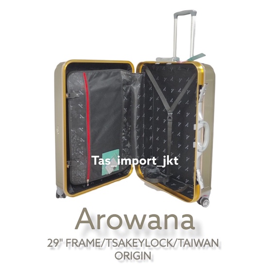 Koper Fiber Arowana Hardcase, Model CEKLEK, TSA Lock Taiwan ORI, Bagasi Size 29 inch