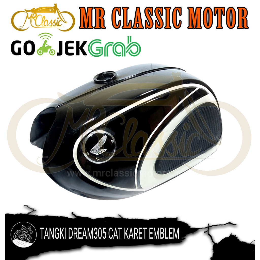 Tangki motor CB Dream305 Cat Set Karet Set Emblem JSG