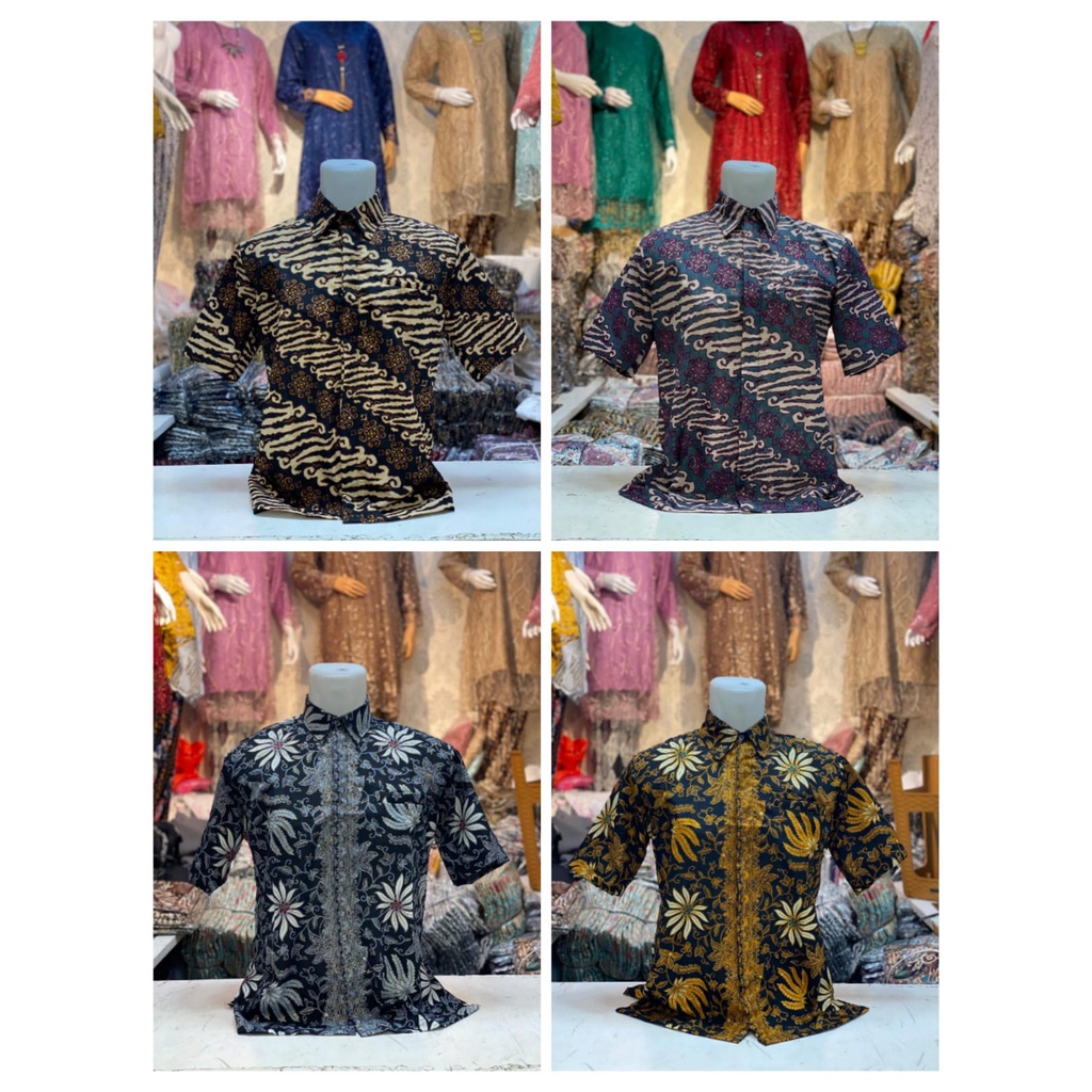 atasan kemeja batik lengan pendek + fashion kemeja pria