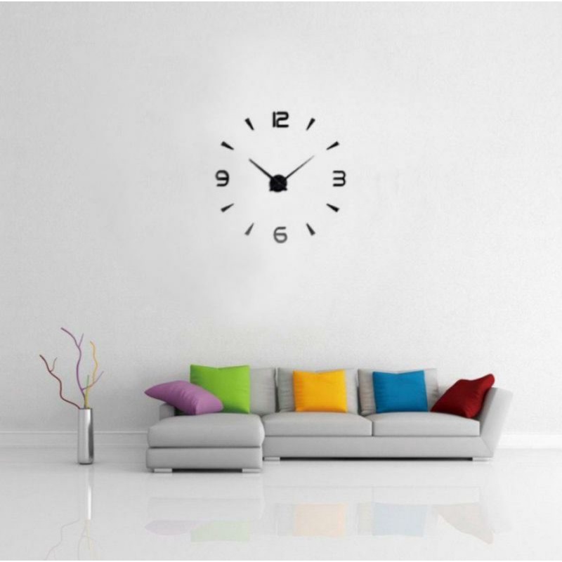 jam dinding tempel tembok jam analog DIY modern clock jam sticker tempel jam dinding tempel besar