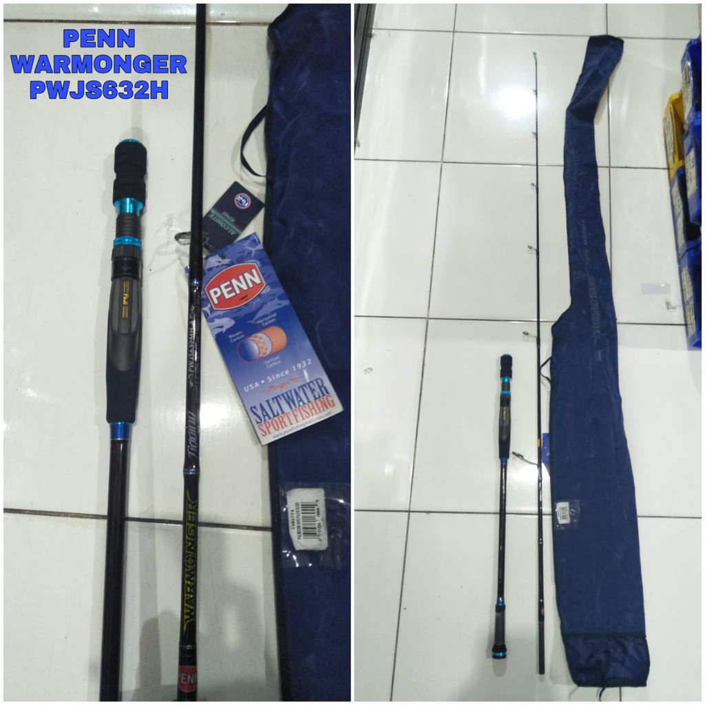 JORAN PENN WARMONGER JIG PWJS602H A PE 2-4 / PWJS632H A PE 1-3 PANJ 180CM / 189CM ROD SPININNG FUJI