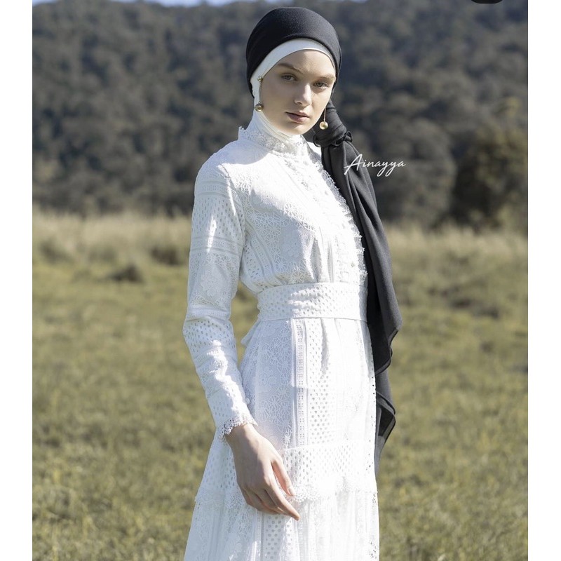 PRELOVED OLIVIA DRESS BROKEN WHITE XL AINAYYA.ID