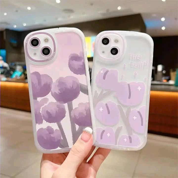 Case Desain Bunga Tulip Lavender Untuk iPhone 12 13 11 Pro Max X Xs Max Xr hhbv