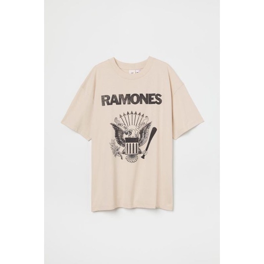T-shirt Ramones Cream H&M Full Label