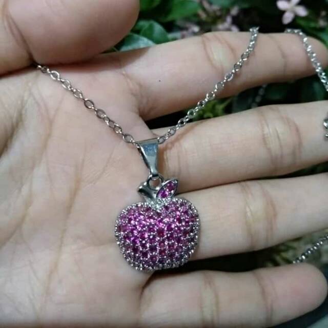 kalung emas putih motif apel kalung as xuping emas imitasi