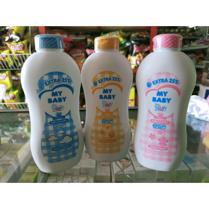 bedak my baby / my baby powder 100gr + 25gr (varian random)