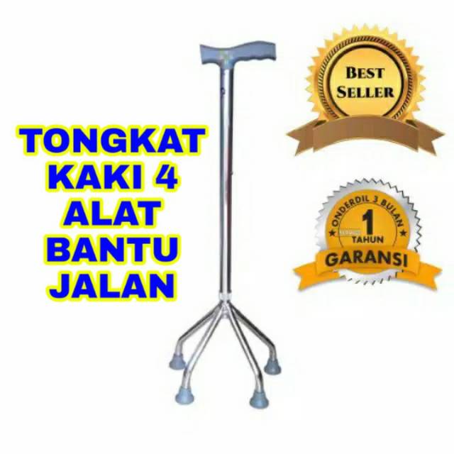 WK TONGKAT KAKI EMPAT TONGKAT BANTU JALAN ALAT KESEHATAN