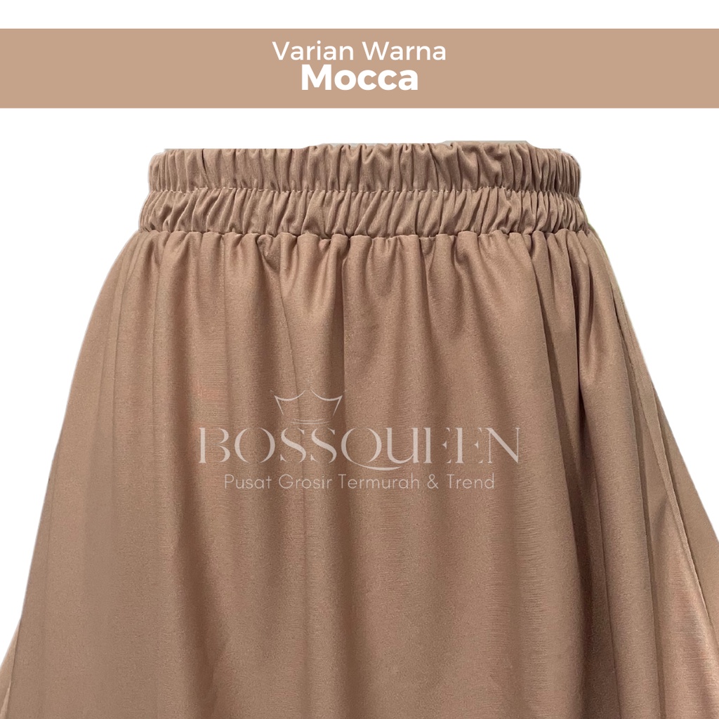 ROK KERJA WANITA POLOS BASIC PREMIUM 100%HYGET SUPER /ROK POLOS GRADE A/ROK POLOS MAYUNG-MOCCA