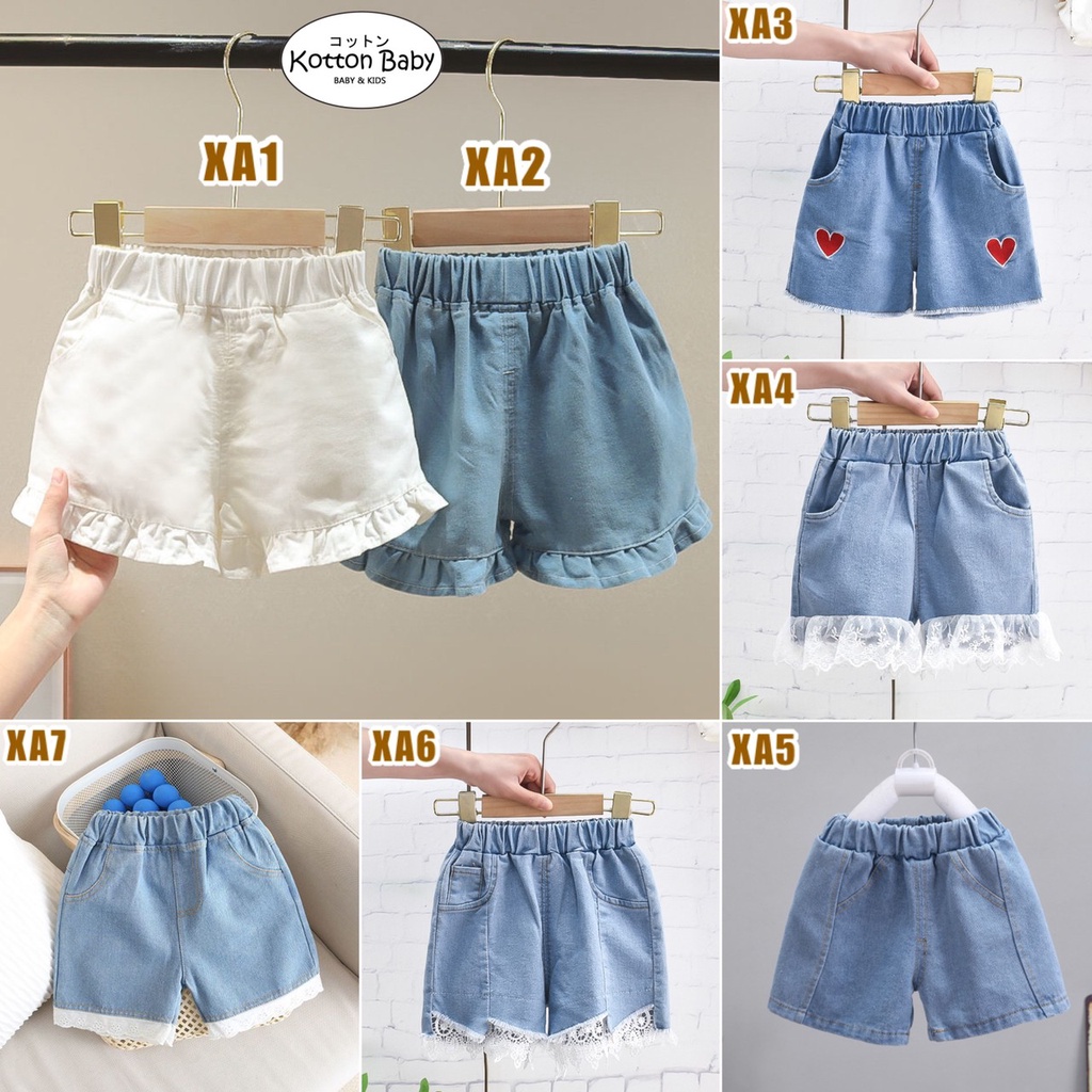1-5 thn | Celana Pendek Jeans Denim Karet Anak Casual Jalan Bayi Catalog XA