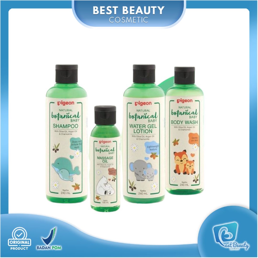 ★ BB ★ PIGEON Botanical Baby Massage Oil 100ml - Shampoo - Body Wash - Water Gel Lotion 240Ml