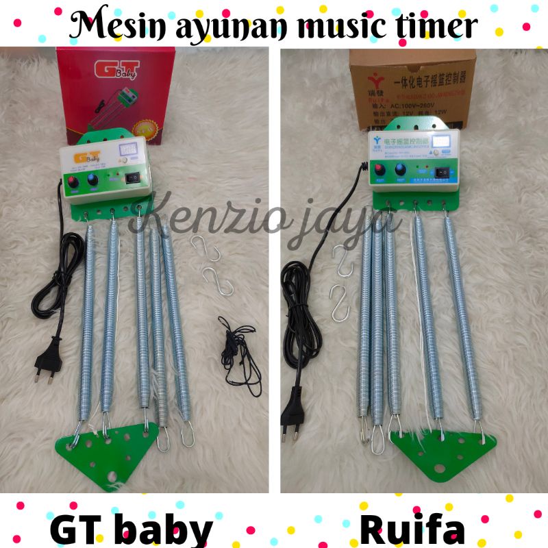 Mesin ayunan listrik musik timer 5 per