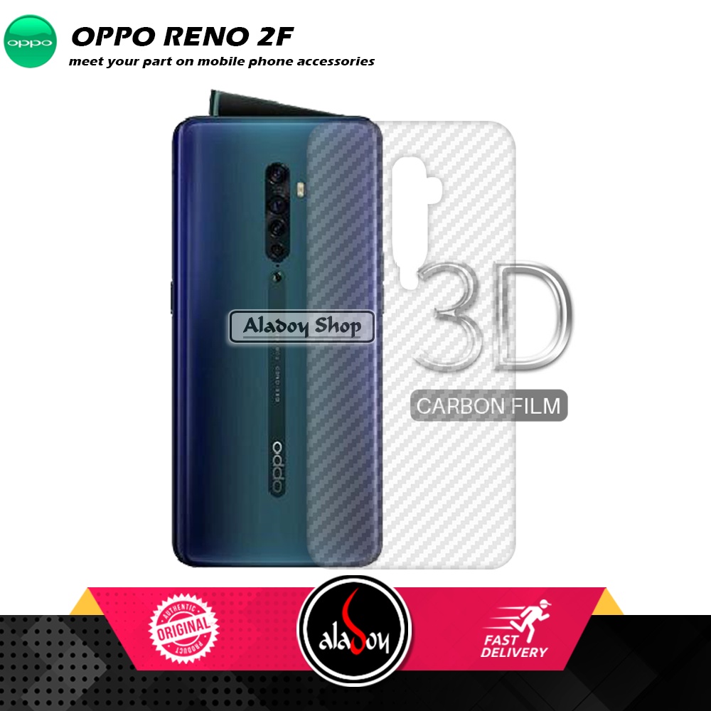 PAKET 3 IN 1 Tempered Glass Layar Oppo Reno 2F Free Tempered Glass Camera dan skin Carbon