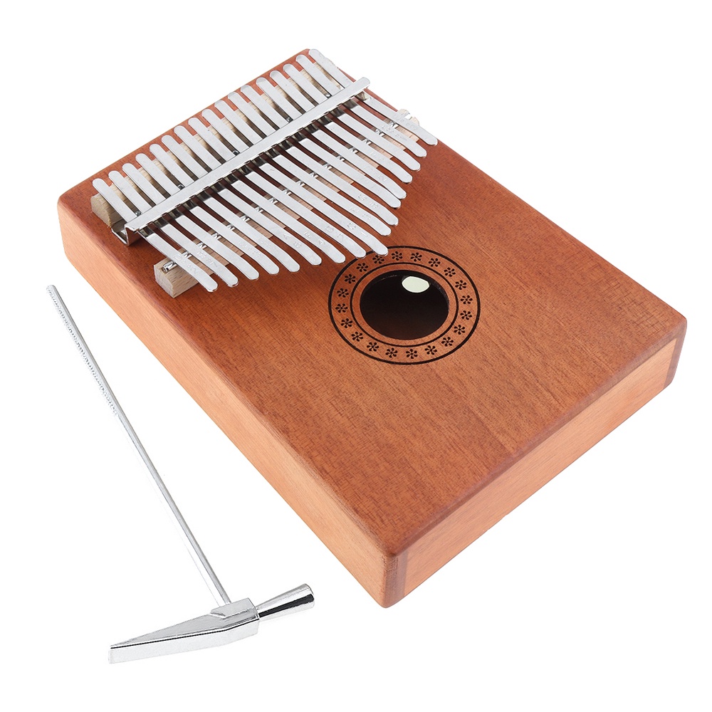 Alat Musik Kalimba Mbira Mini 17 Tuts Bahan Kayu Mahoni