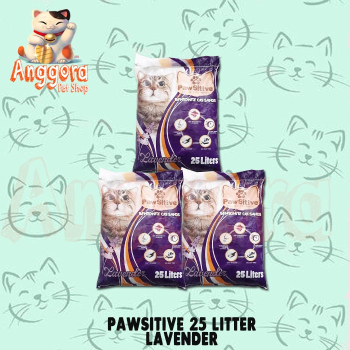Promo pasir kucing PAWSITIVE 25 liter Pasir wangi gumpal kucing (Grab gosend)
