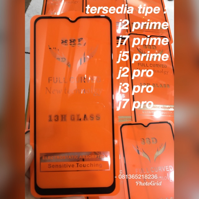 Tempered Glass full lem  5D 9D samsung J2prime / grand prime / j7prime / j5 / j2 pro / j3pro / j7pro