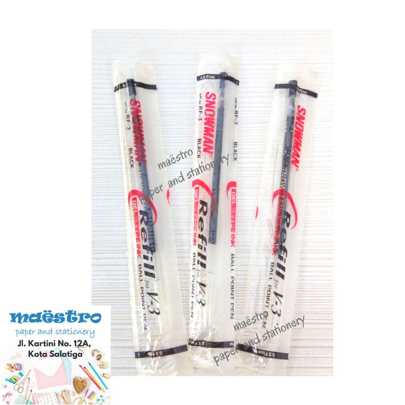 

Refil Bolpen Snowman V3 0.5mm / Isi Ulang Bolpen Snowman V3
