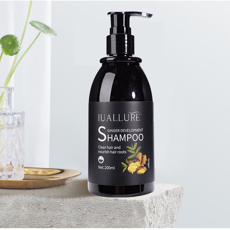 Shampo jahe Shampo rambut 200ml Cegah Rambut Rontok Anti-ketombe pertumbuhan rambut cepat Oil Controlled Nutrition