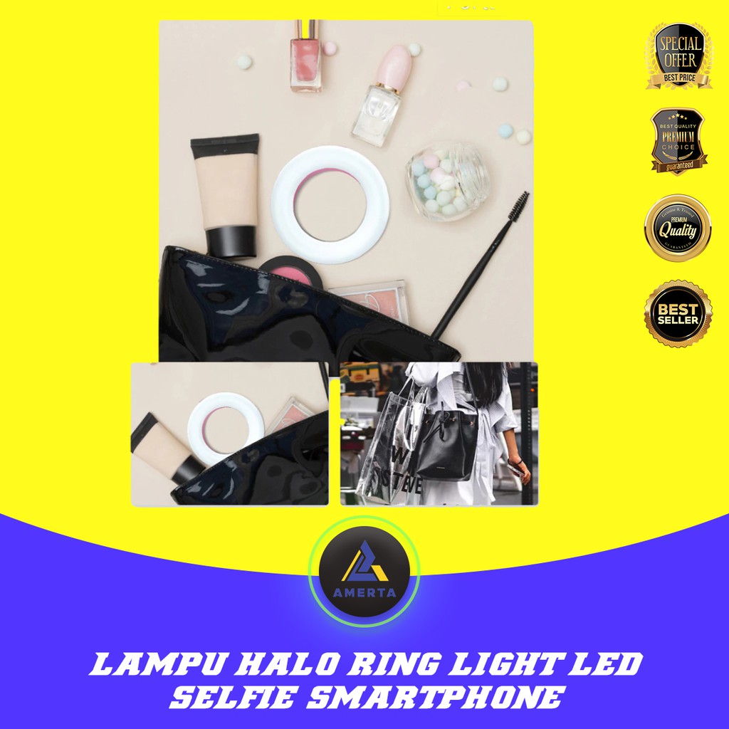 Lampu Halo Ring Light LED Selfie Smartphone Clip 40 LED