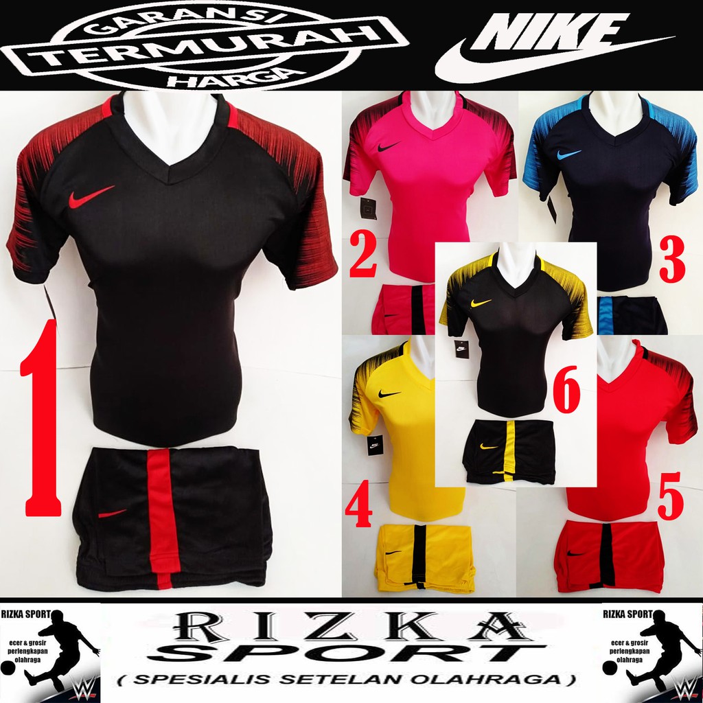 Jersey Baju Bola Setelan Futsal Nike Hijau Stabilo Lokal Berkualitas
