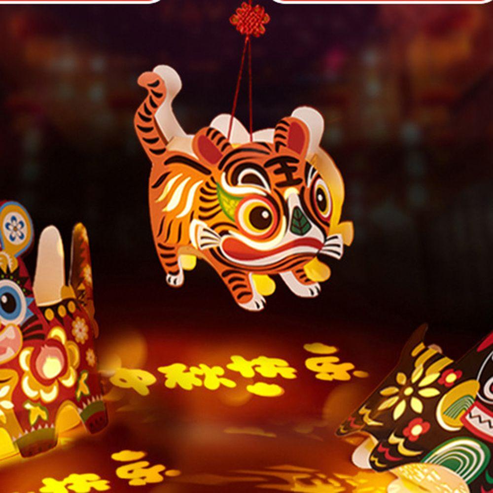 [Elegan] Mid-autumn Festival Kreatif Retro Portable Hanging Lighting Lampu Liburan Kuno