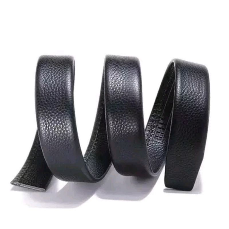 tali sabuk ikat pinggang gesper model rel otomatis kulit men belt import