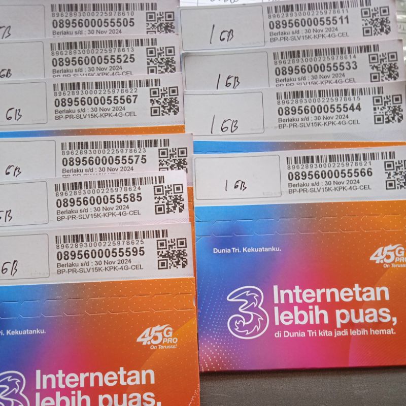 No Cantik Tri Double Triple 000 & 555