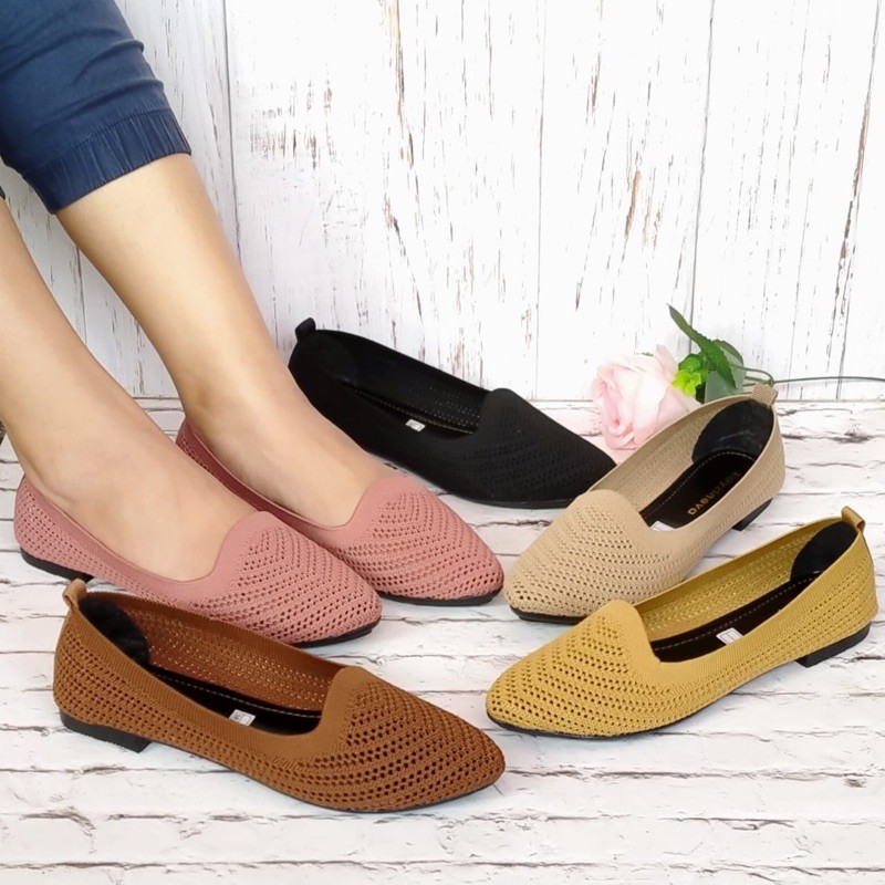 Kayzineva | CC08 Sepatu Wanita Rajut / Flat Shoes Wanita Terlaris / Sepatu Wanita Kekinian / Sepatu Wanita Terbaru