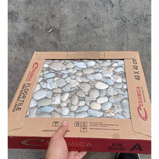 KERAMIK LANTAI BATU CORAL CERAMICA MARRYSTONE GREY 40X40 KW1 | Shopee