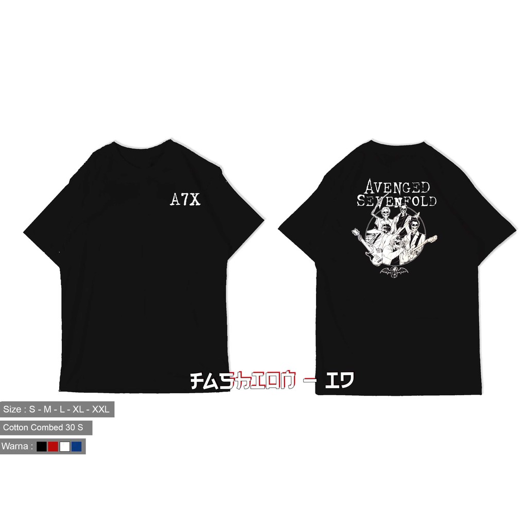 Baju Kaos A7X AVENGED SEVENFOLD Keren Pria Wanita Murah Distro KAOS PRIA KEREN