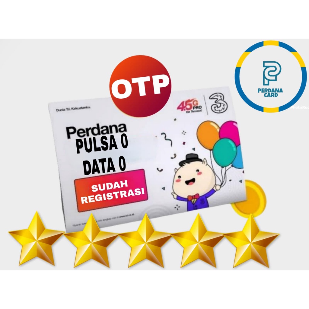 Perdana 3/three/Tri Pulsa 0 sudah registrasi tinggal pakai