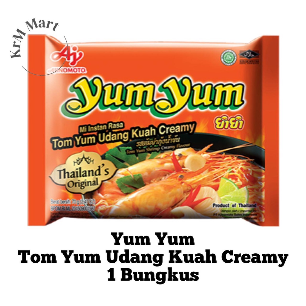 Jual Yum Yum Mie Instan rasa Tom Yum Udang Kuah Creamy 1 bungkus